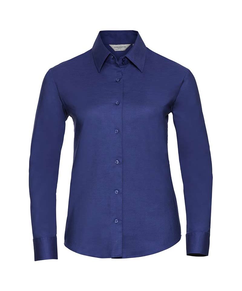 Camicia-donna-manica-lunga-sfiancata-Russell-JE932f-blu-azteco