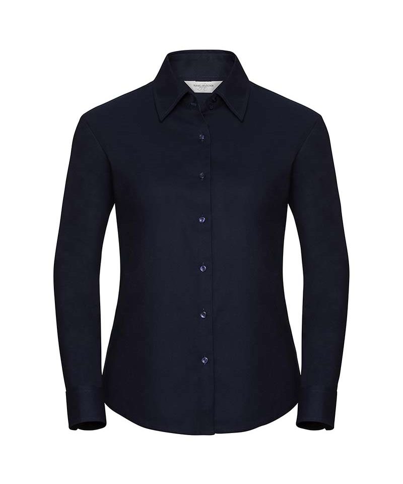 Camicia-donna-manica-lunga-sfiancata-Russell-JE932f-blu-navy