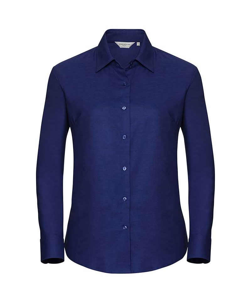 Camicia-donna-manica-lunga-sfiancata-Russell-JE932f-blu-royal