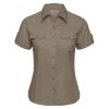 Camicia Donna sfiancata con risvolto arrotolabile Russel JE919F 2 Camicia-donna-sfiancata-con-risvolto-arrotolabile-Russel-JE919F-cachi
