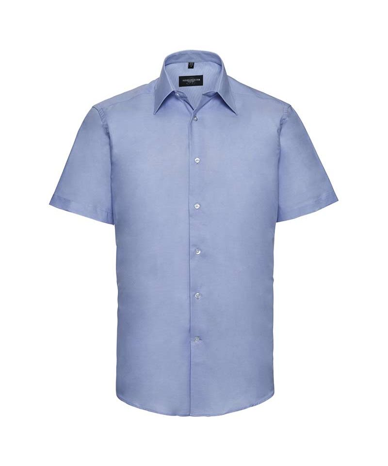 Camicia-manica-corta-uomo-con-colletto-semi-francese--Russell-.JE923M-azzurro-cielo