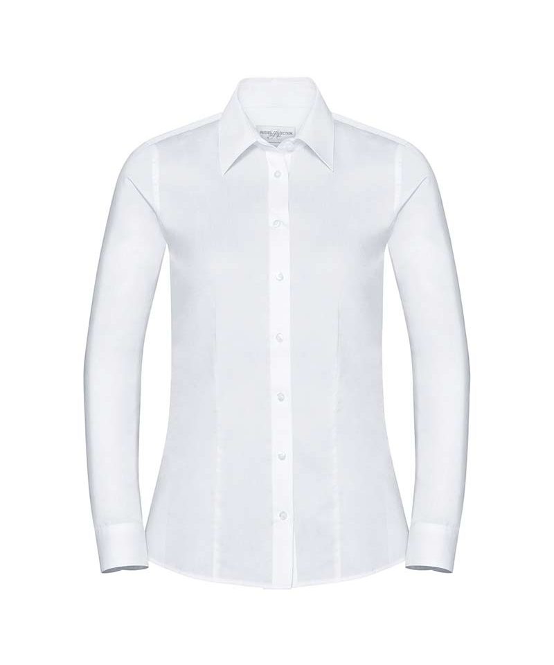 Camicia maniche lunghe Donna colletto moderno raffinato Russell JE972F 5 Camicia-maniche-lunghe-donna-colletto-moderno-raffinato-Russell-JE972F-bianco
