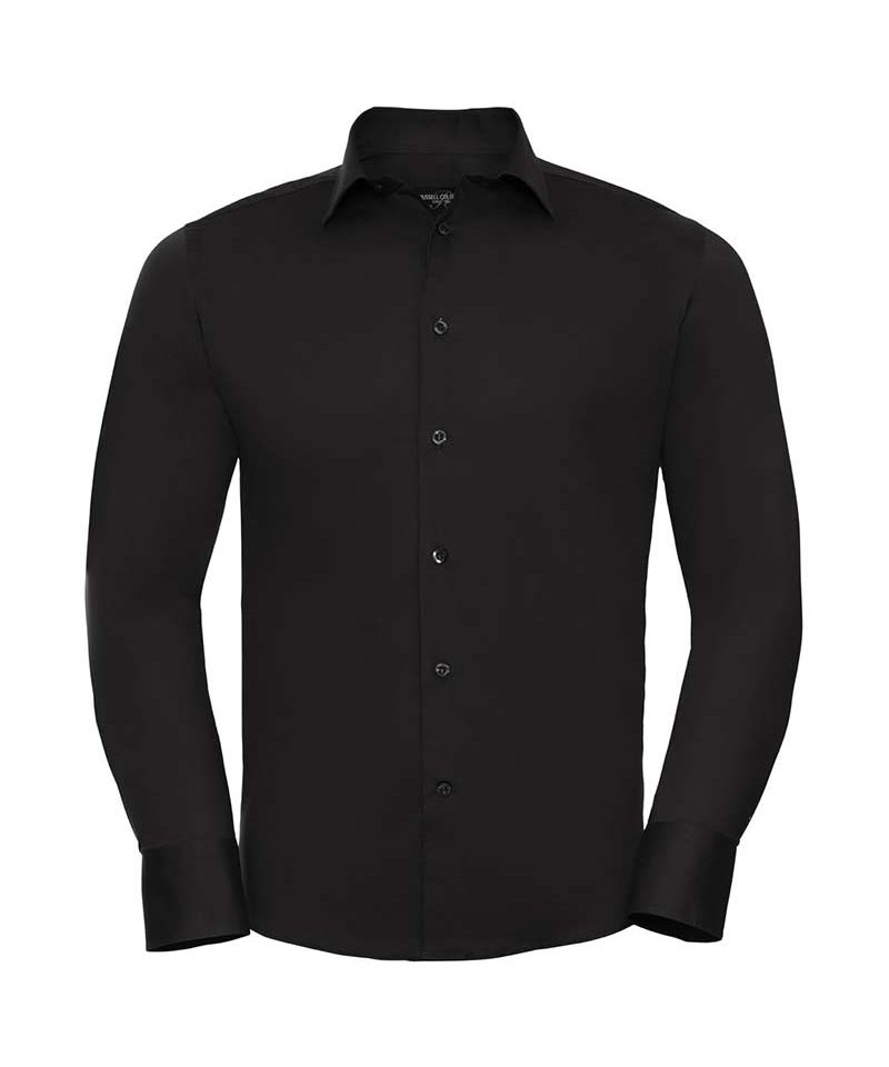 Camicia Uomo Elegante colletto semiaperto mania lunga Russell JE946M 7 Camicia-uomo-elegante-colletto-semiaperto-mania-lunga-Russell--JE946M-nera