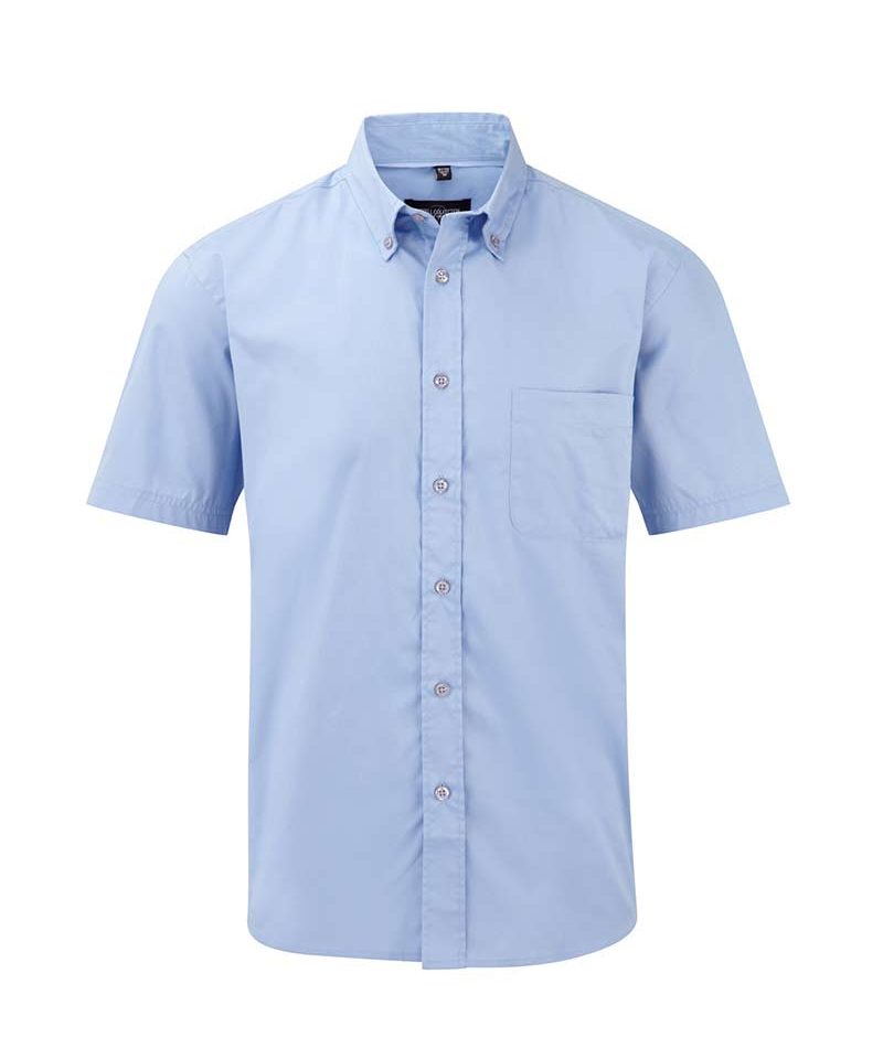 Camicia-uomo-manica-corta-tasca-lato-cuore-Russell-.JE917M-azzurro-cielo