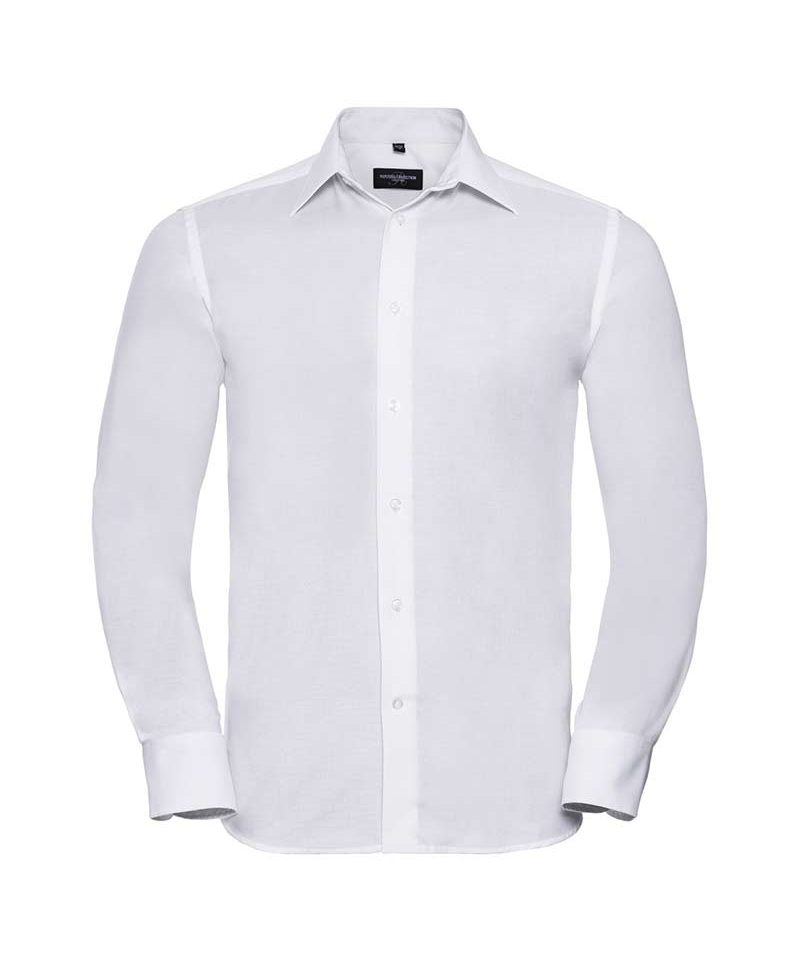 Camicia Uomo manica lunga colletto semi francese con stecche polsino regolabile occhielli per gemelli Russell JE922M 12 Camicia-uomo-manica-lunga-colletto-semi-francese-con-stecche-polsino-regolabile---occhiell--per-gemelli-Russell-JE922M-bianca