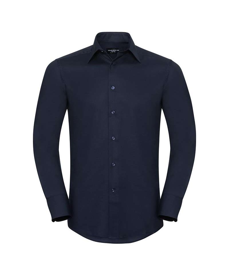 Camicia Uomo manica lunga colletto semi francese con stecche polsino regolabile occhielli per gemelli Russell JE922M 11 Camicia-uomo-manica-lunga-colletto-semi-francese-con-stecche-polsino-regolabile---occhiell--per-gemelli-Russell-JE922M-blu-navy