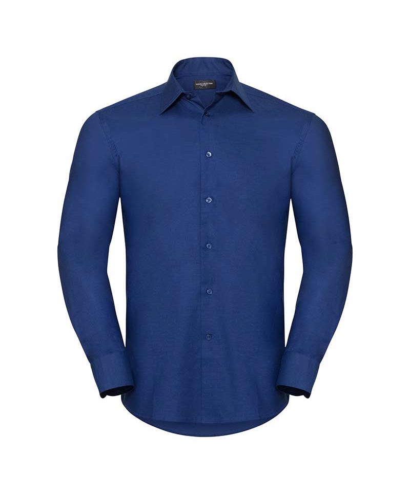 Camicia Uomo manica lunga colletto semi francese con stecche polsino regolabile occhielli per gemelli Russell JE922M 10 Camicia-uomo-manica-lunga-colletto-semi-francese-con-stecche-polsino-regolabile---occhiell--per-gemelli-Russell-JE922M-blu-royal