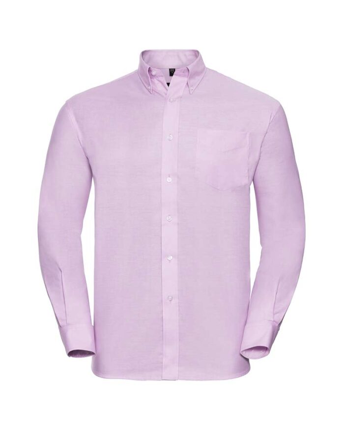 Camicia-uomo-maniche-lunghe-tasca-lato-cuore-Russell-JE932M-rosa