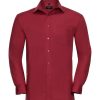 Camicia Uomo popeline colletto con stecche cotone manica lunga Russell JE936M 2 Camicia-uomo-popeline-colletto-con-stecche-cotone-manica-lunga-Russell-,JE936M-rosso