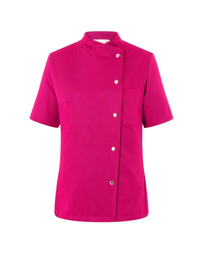 Giacca-Chef-tessuto-aderente-laterali--maniche-taschino-porta-penne-petto-Karlowsky-KJF4-rosa