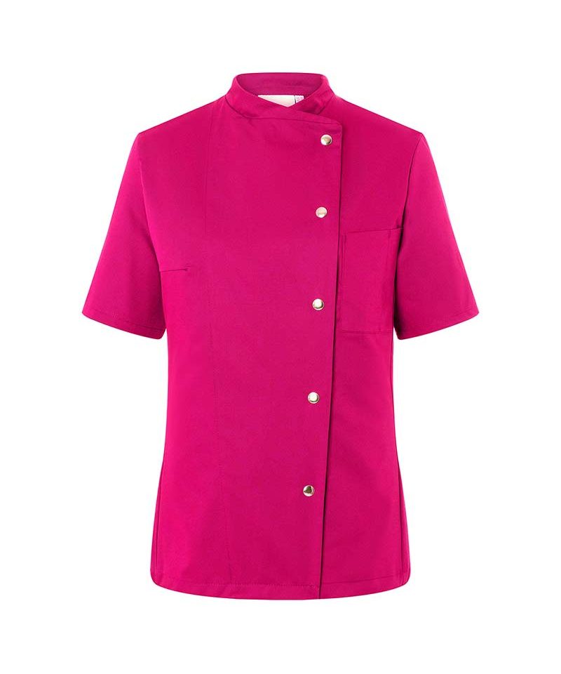 Giacca-Chef-tessuto-aderente-laterali--maniche-taschino-porta-penne-petto-Karlowsky-KJF4-rosa