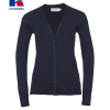 Maglia donna con scollo a V sette bottoni Russell JE715F 2 Maglia-donna-con-scollo-a-V-sette-bottoni-Russell-JE715F-blu-navy