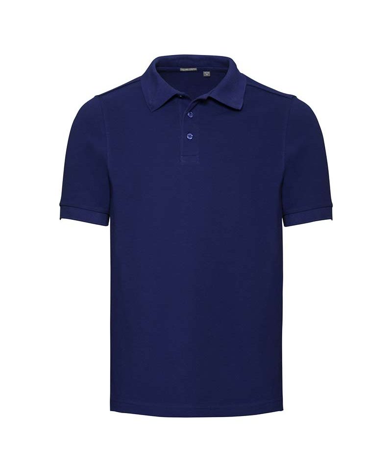 Polo Uomo con struttura nido d'ape polsini a coste Russell JE567M 20 Polo-uomo-con-struttura-nido-d-ape-polsini-a-coste-Russell-JE567M-blu-royal