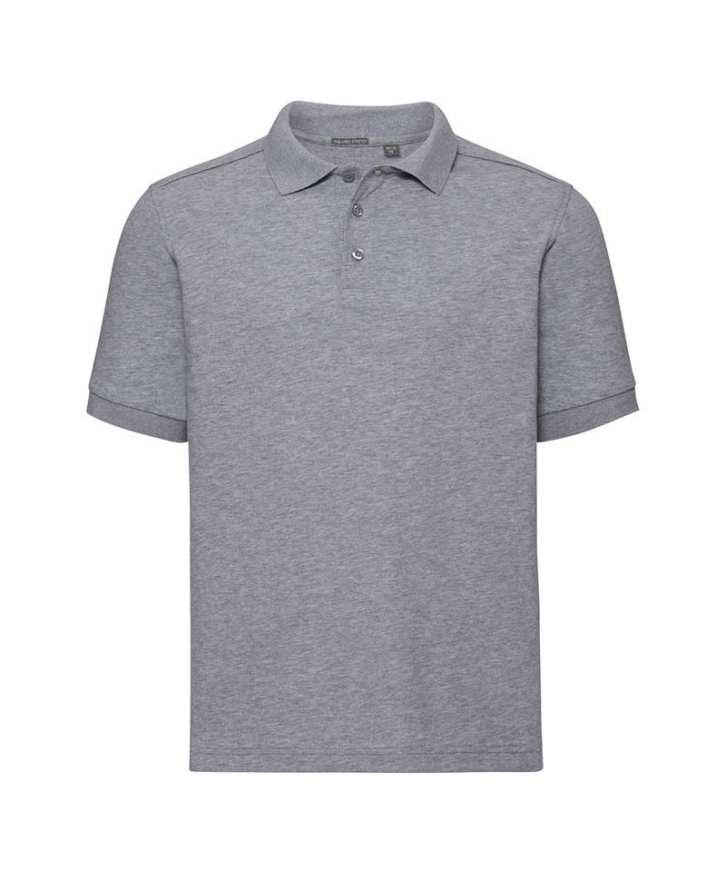 Polo Uomo con struttura nido d'ape polsini a coste Russell JE567M 17 Polo-uomo-con-struttura-nido-d-ape-polsini-a-coste-Russell-JE567M-grigio-oxford