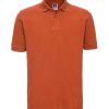 Polo Uomo cotone piquet con 2 bottoni tono su tono Russell JE569M 1 Polo-uomo-cotone-piquet--con-2-bottoni-tono-su-tono-Russell-JE569M-arancione