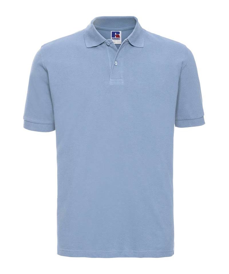 Polo Uomo cotone piquet con 2 bottoni tono su tono Russell JE569M 21 Polo-uomo-cotone-piquet--con-2-bottoni-tono-su-tono-Russell-JE569M-azzurro-cielo