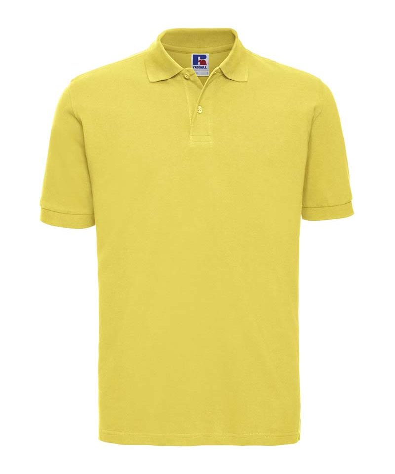 Polo Uomo cotone piquet con 2 bottoni tono su tono Russell JE569M 18 Polo-uomo-cotone-piquet--con-2-bottoni-tono-su-tono-Russell-JE569M-giallo
