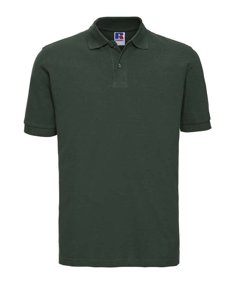 Polo Uomo cotone piquet con 2 bottoni tono su tono Russell JE569M 17 Polo-uomo-cotone-piquet--con-2-bottoni-tono-su-tono-Russell-JE569M-verde-bottiglia