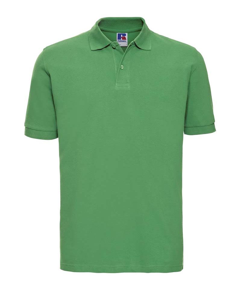 Polo Uomo cotone piquet con 2 bottoni tono su tono Russell JE569M 16 Polo-uomo-cotone-piquet--con-2-bottoni-tono-su-tono-Russell-JE569M-verde-mela