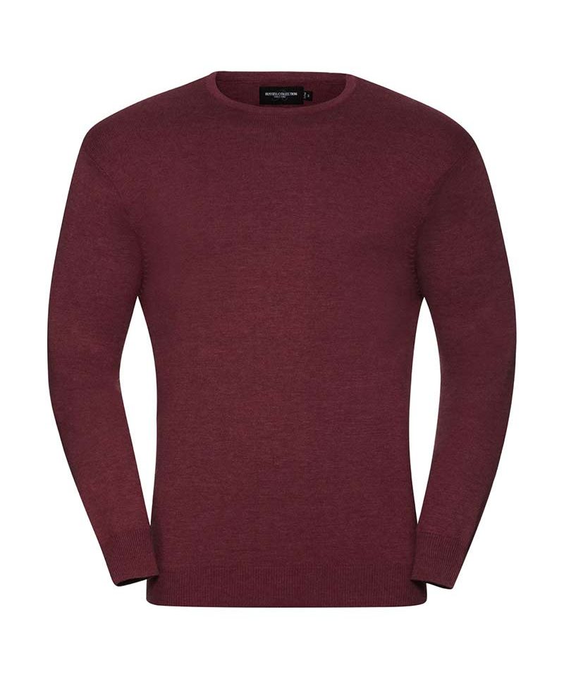 Pullover-UOMO-girocollo-a-maniche-lunghe-Russell-JE717M-rosso-mattone