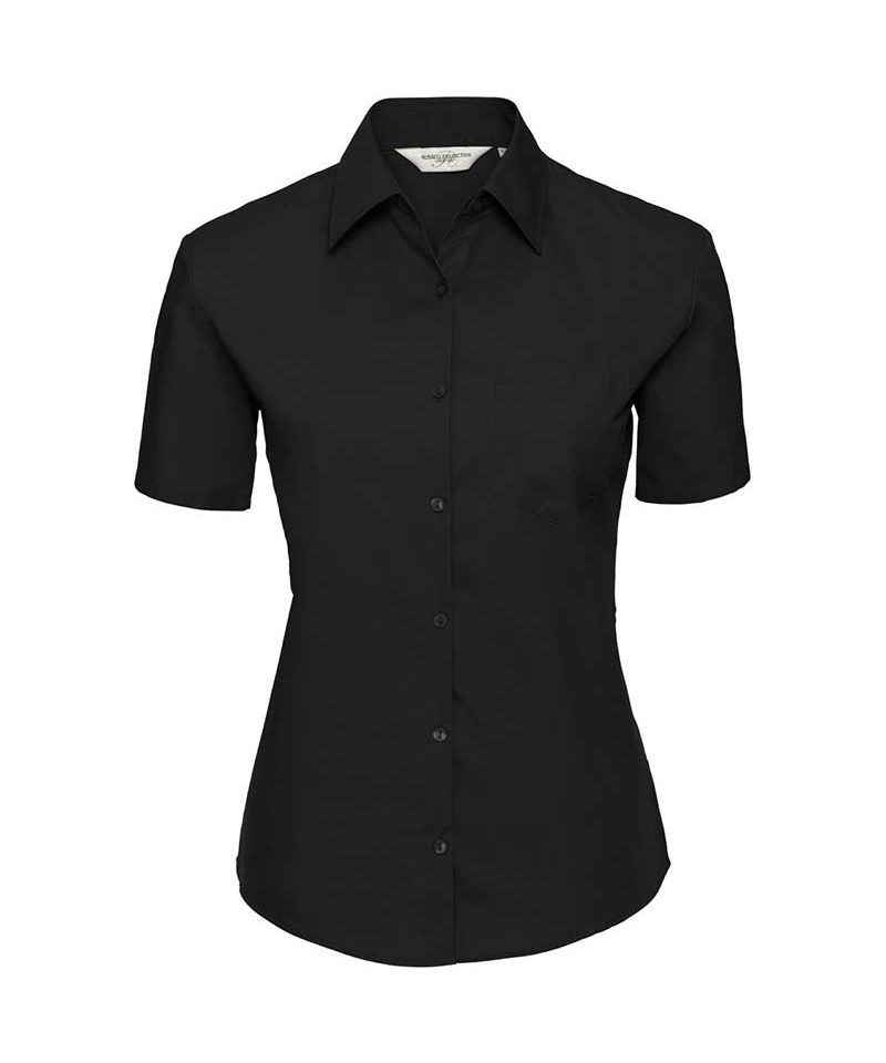 Camicia Donna cotone facile da trattare colletto classico maniche corte Russell JE937F 7 camicia-Donna-cotone-facile-da-trattare-Colletto-classico-maniche-corte-Russell-JE937F-nera