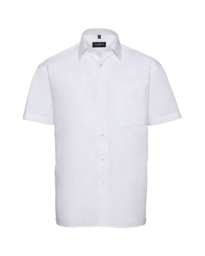 camicia-Uomo-cotone-Colletto-classico-maniche-corte-Russell-JE937M-bianco