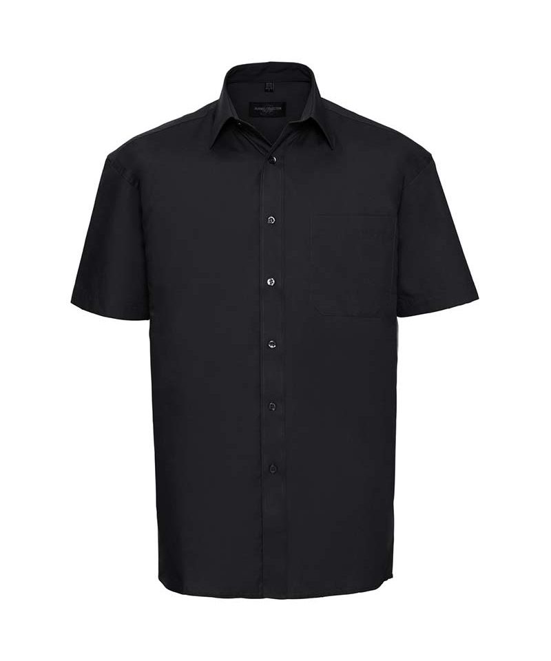 Camicia Uomo cotone colletto classico maniche corte Russell JE937M 10 camicia-Uomo-cotone-Colletto-classico-maniche-corte-Russell-JE937M-nero