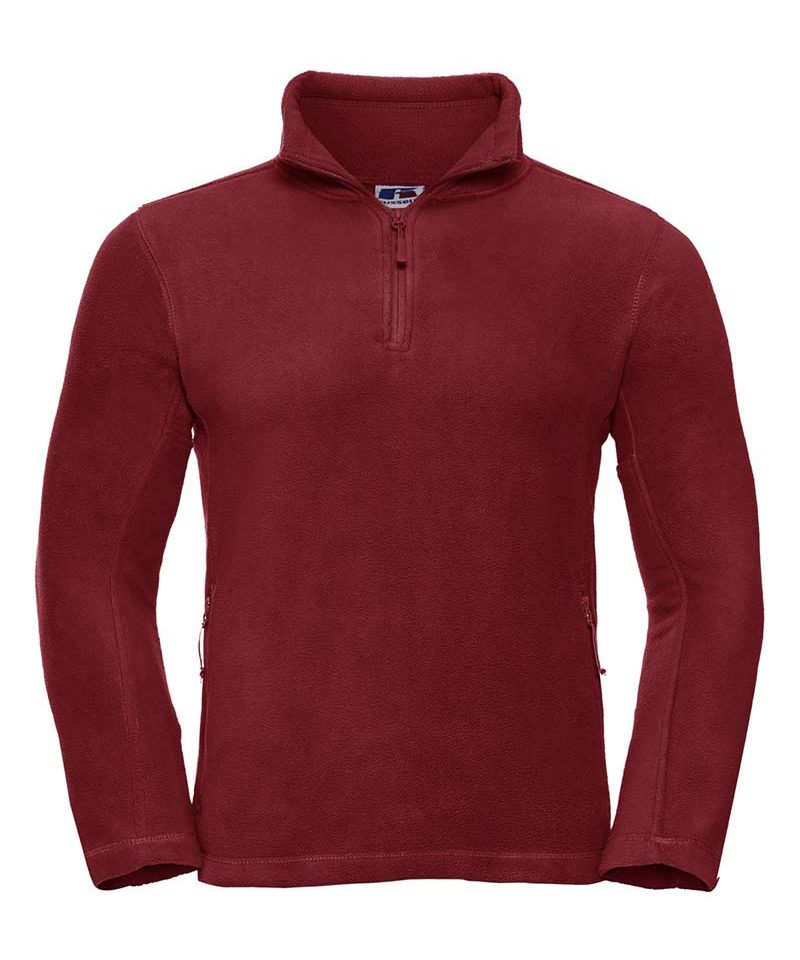 pile-uomo-mezza-zip-maniche-lunghe-Russell-JE8740M-rosso