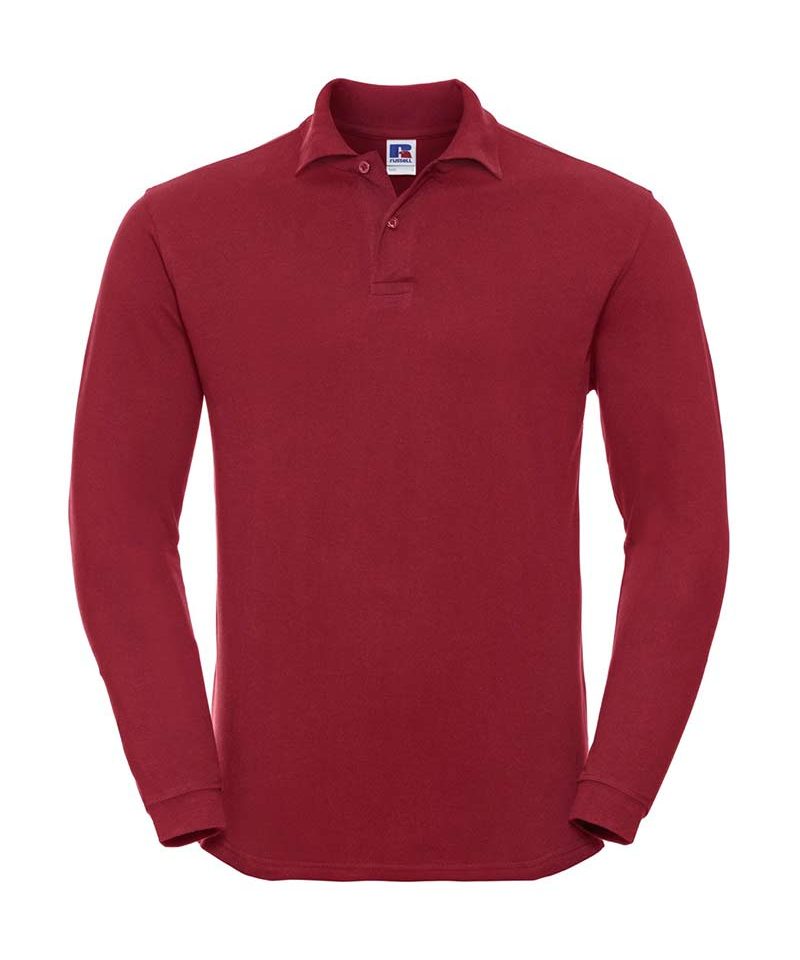 Polo Unisex maniche lunghe 100% cotone Russell JE569L 8 polo-unisex-maniche-lunghe-cotone-russell-je569l-rosso