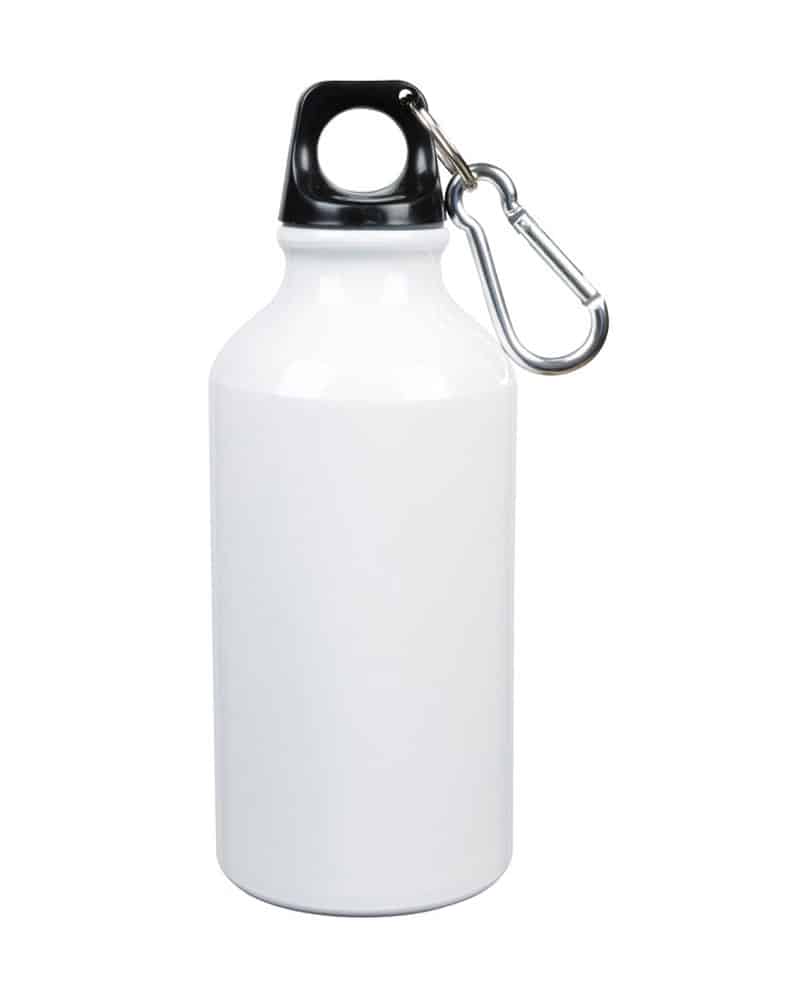 Borraccia in alluminio con moschettone 400ml 0603038 5 Borraccia-in-alluminio-con-moschettone-0603038-bianco