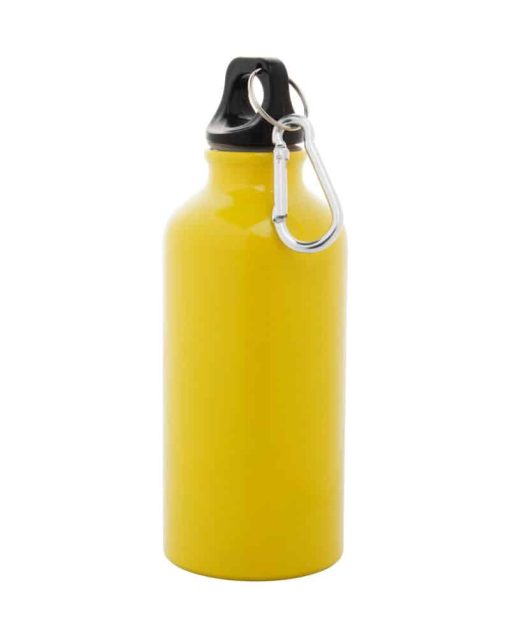Alum Drink 400, borraccia 400 ml in alluminio, moschettone in metallo. - Creative gadget