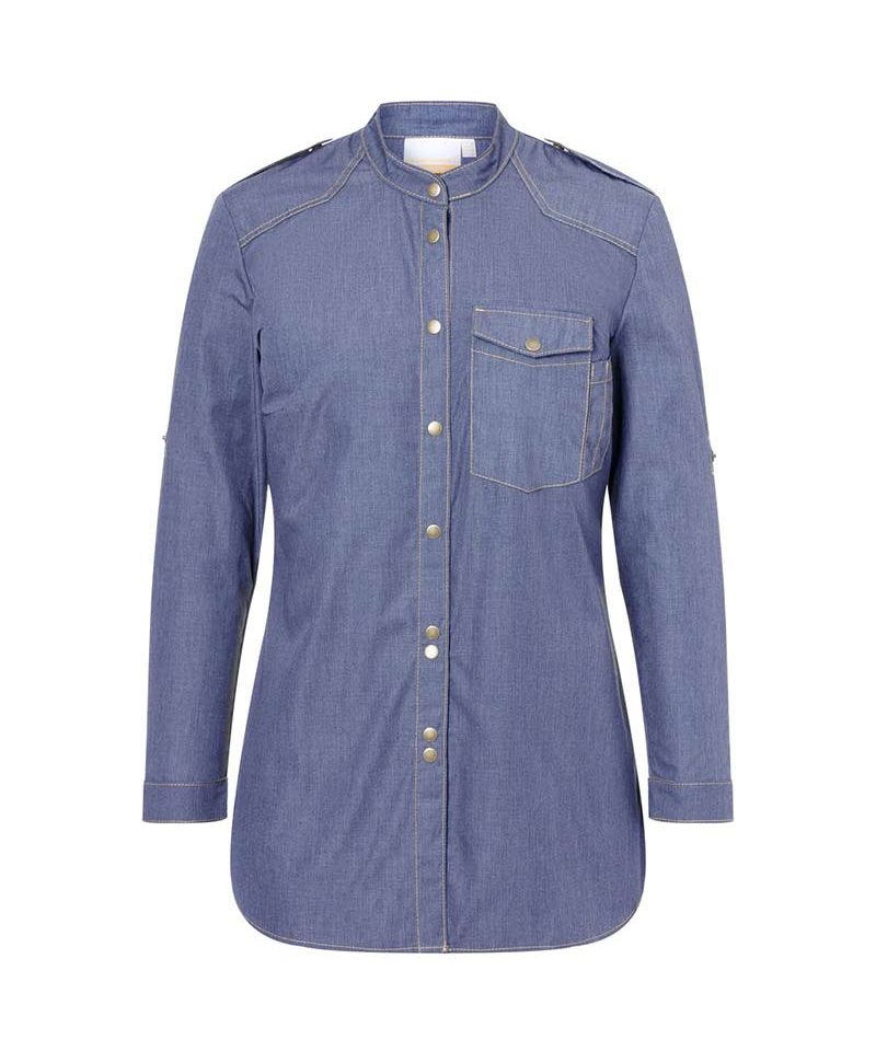 Camicia-cuoco-jeans-colletto-sand-up--leggera-traspirante-lavaggio-industriale.-Karlowsky-KJF18-blu