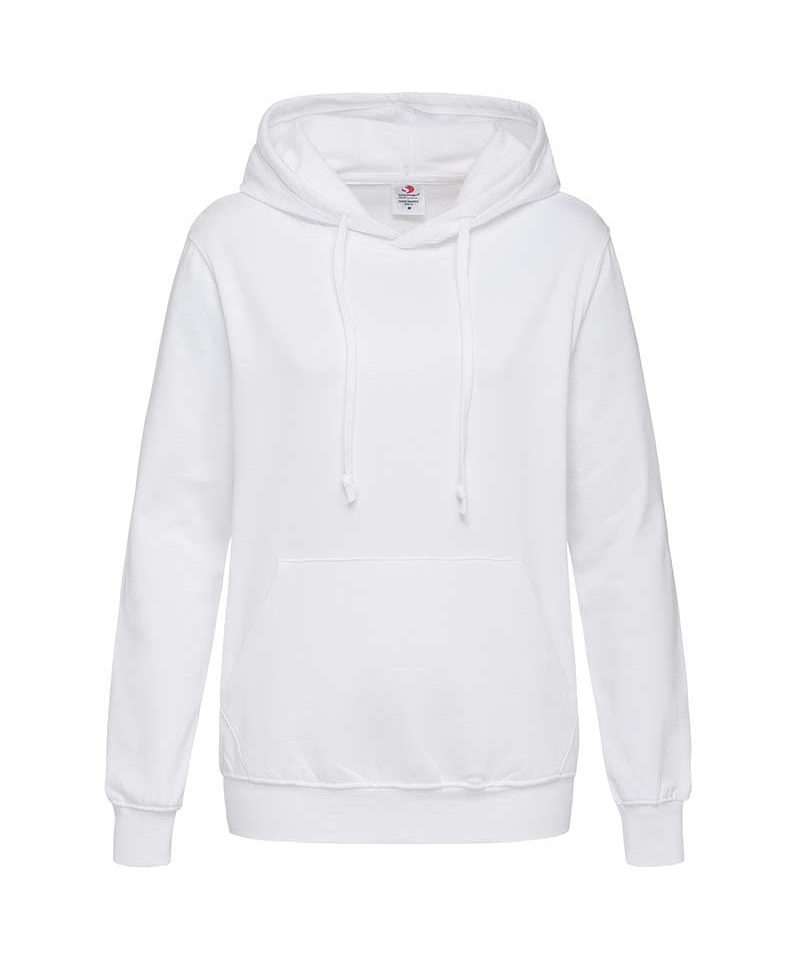 Felpa-Donna-con-cappuccio-Stedman-ST4110-bianca