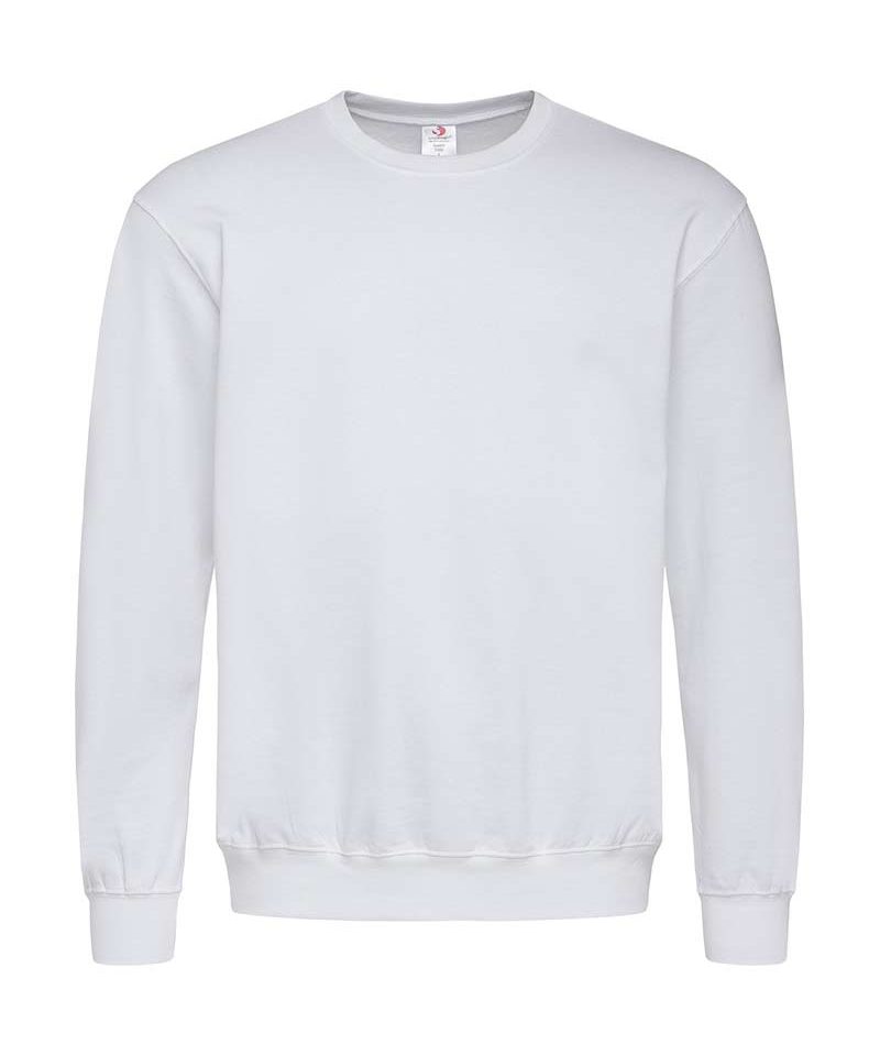 Felpa-uomo-maniche-lunghe-personalizzabile-Stedman-ST4000-bianco