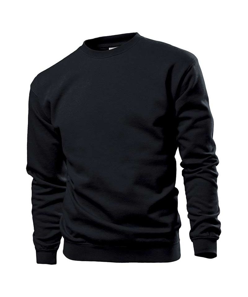 Felpa-uomo-maniche-lunghe-personalizzabile-Stedman-ST4000-nero