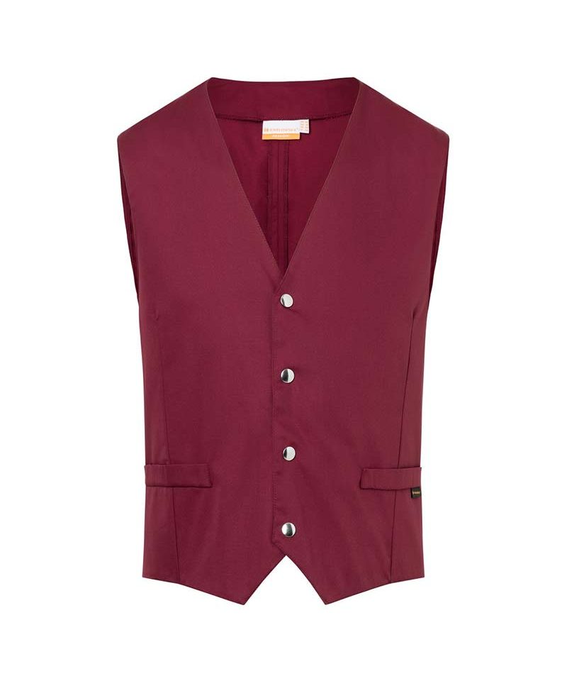 Gilet Uomo ristorazione personalizzabile aderente Karlowsky KWM2 8 Gilet-Uomo-ristorazione-personalizzabile-aderente-Karlowsky-KWM2-bordeaux