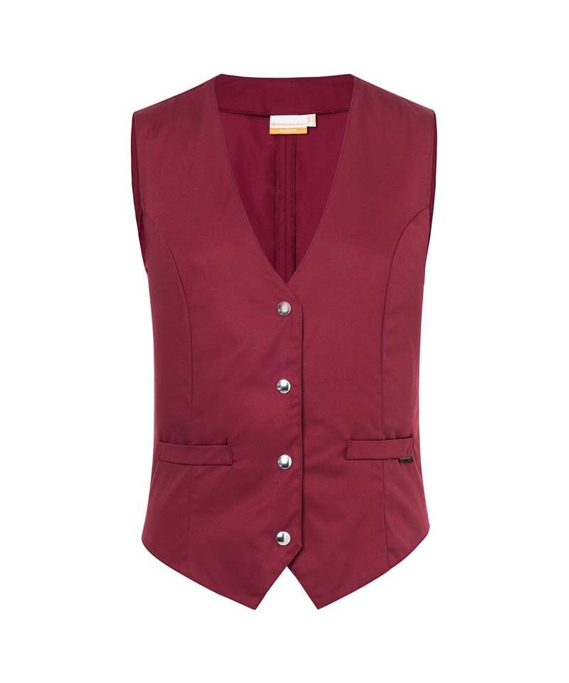 Gilet Donna ristorazione personalizzabile aderente Karlowsky KWF2 8 Gilet-donna-ristorazione-personalizzabile-aderente-Karlowsky-KWF2-bordeaux