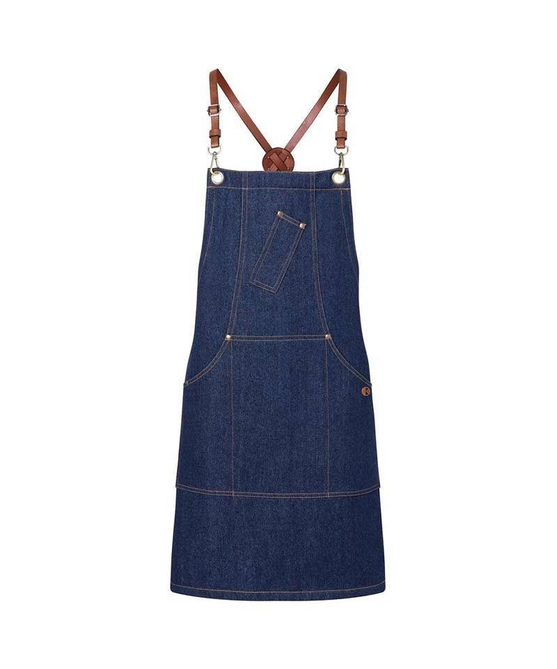 Grembiule-jeans-con-tasche-Karlowsky-KLS28-blu