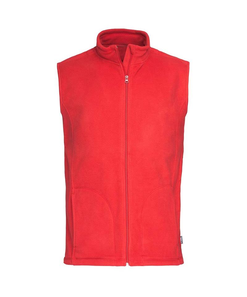 Pile-Uomo-smanicato-con-zip-Stedman-ST5010-rosso
