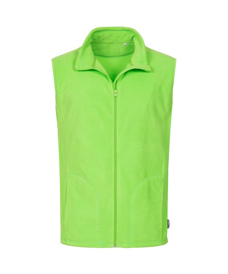 Pile-Uomo-smanicato-con-zip-Stedman-ST5010-verde-kiwi