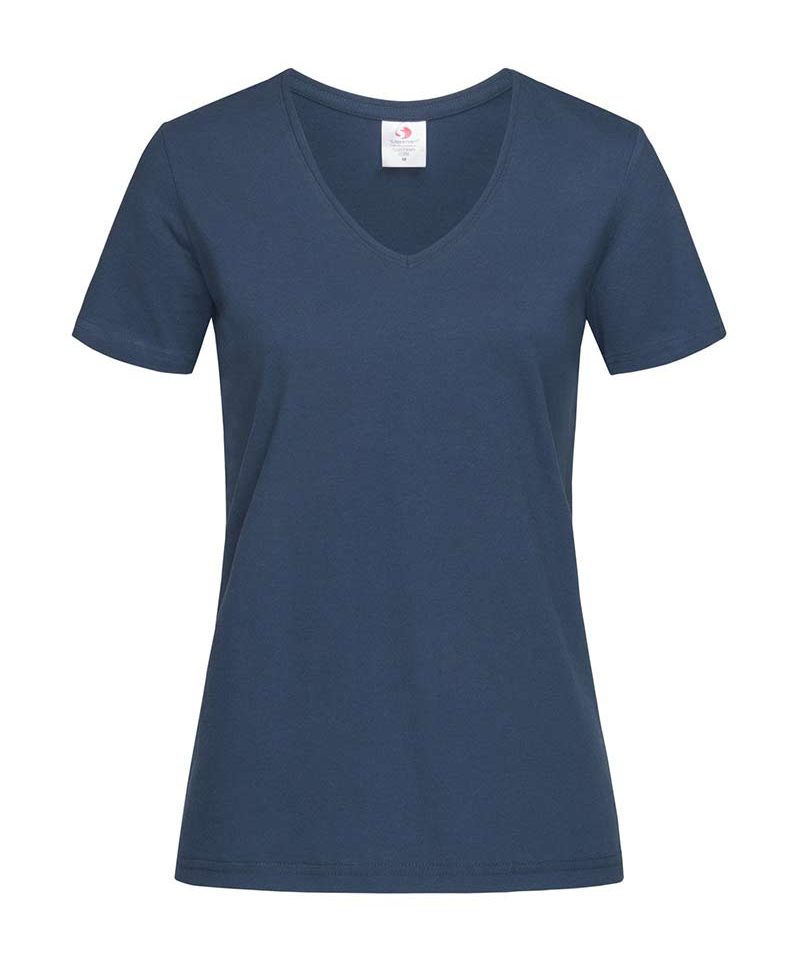 T-shirt Donna Classica collo V cotone Stedman ST2700 23 T-shirt-Donna-Classica-collo-V-cotone-Stedman-ST2700-blu-navy