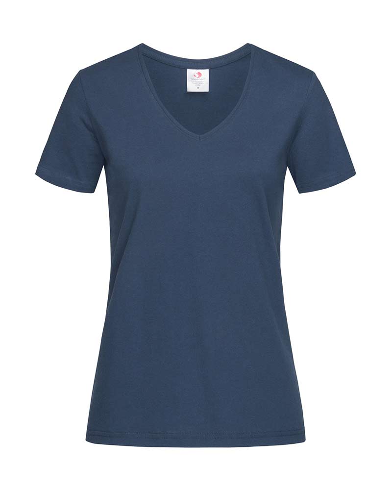 T-shirt Donna Classica collo V cotone Stedman ST2700 11 T-shirt-Donna-Classica-collo-V-cotone-Stedman-ST2700-blu-navy