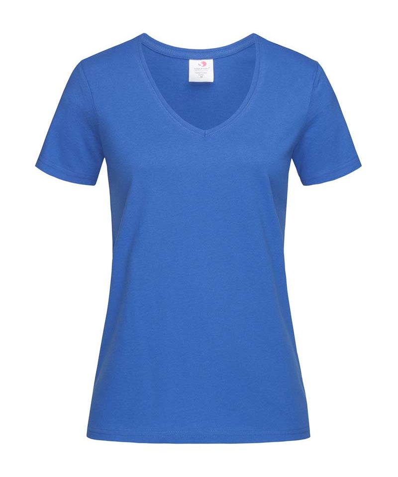 T-shirt Donna Classica collo V cotone Stedman ST2700 22 T-shirt-Donna-Classica-collo-V-cotone-Stedman-ST2700-blu-royal