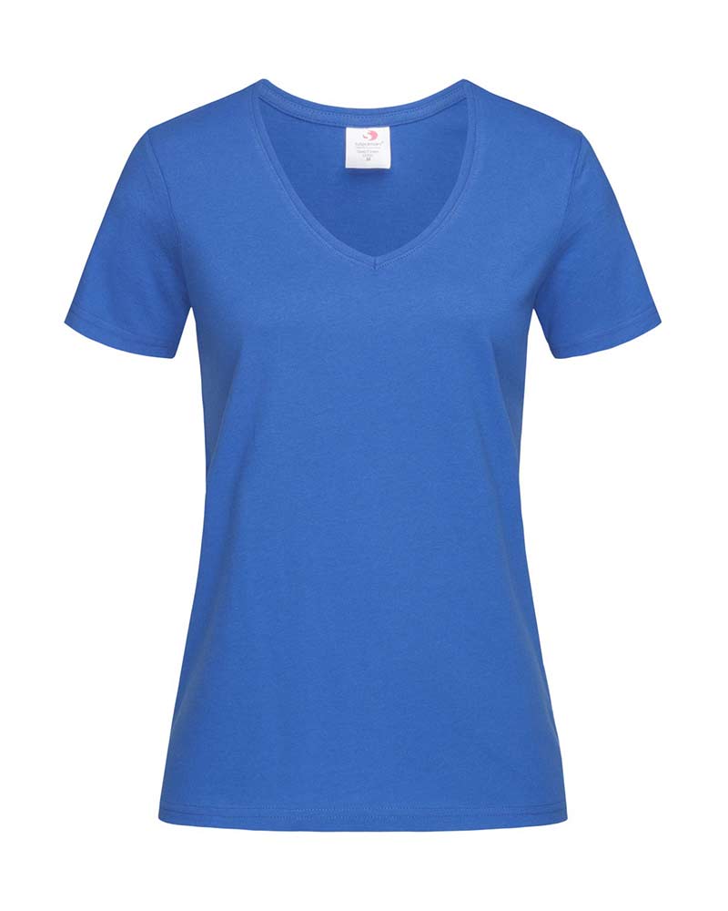 T-shirt Donna Classica collo V cotone Stedman ST2700 10 T-shirt-Donna-Classica-collo-V-cotone-Stedman-ST2700-blu-royal