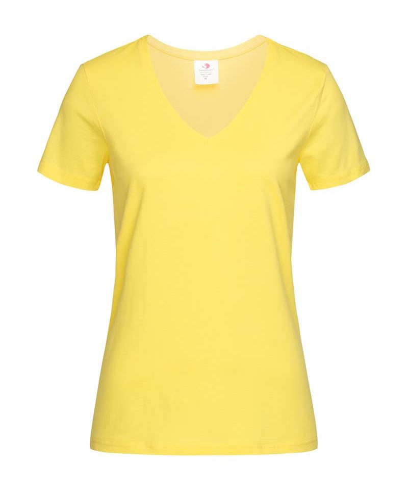 T-shirt Donna Classica collo V cotone Stedman ST2700 17 T-shirt-Donna-Classica-collo-V-cotone-Stedman-ST2700-gialla