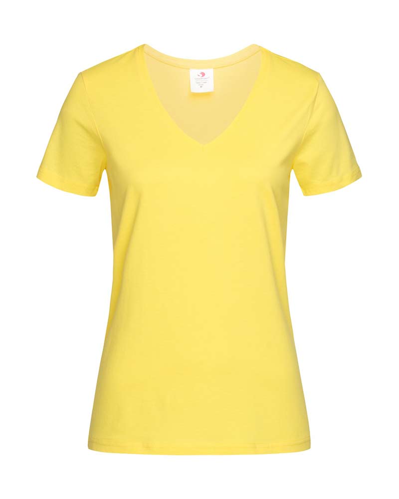 T-shirt Donna Classica collo V cotone Stedman ST2700 5 T-shirt-Donna-Classica-collo-V-cotone-Stedman-ST2700-gialla