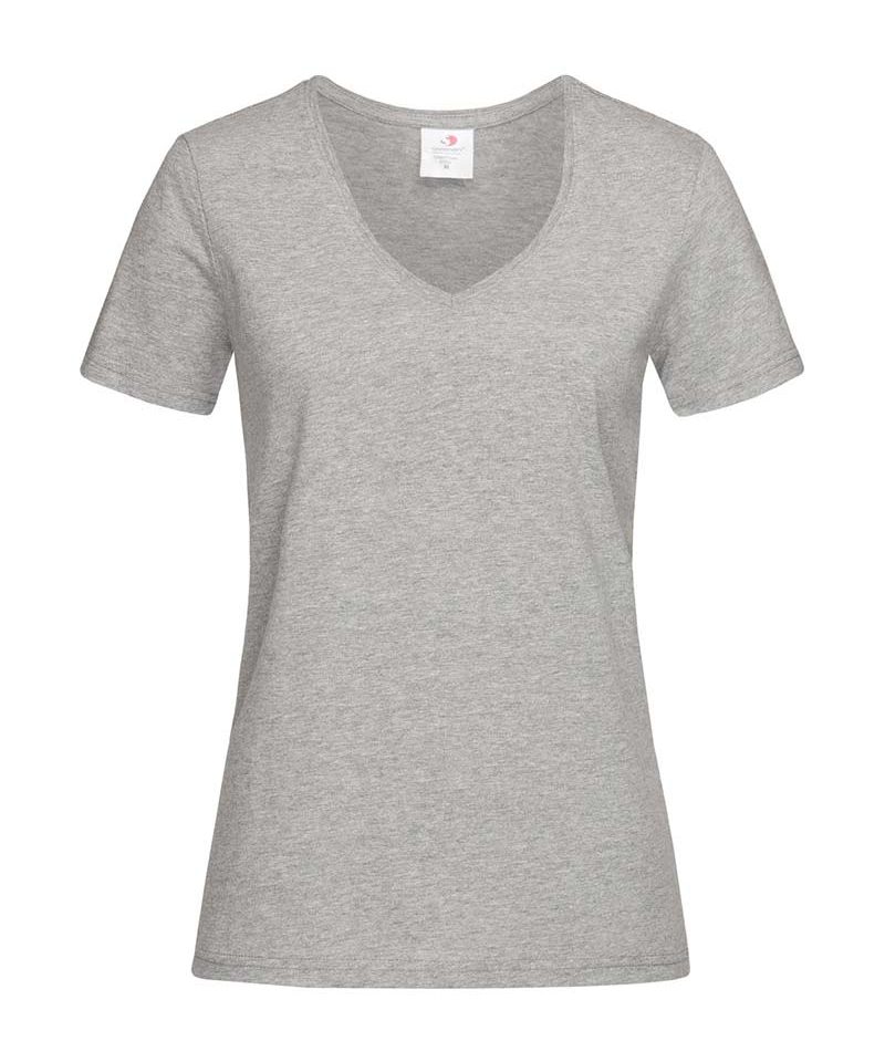 T-shirt Donna Classica collo V cotone Stedman ST2700 25 T-shirt-Donna-Classica-collo-V-cotone-Stedman-ST2700-grigio