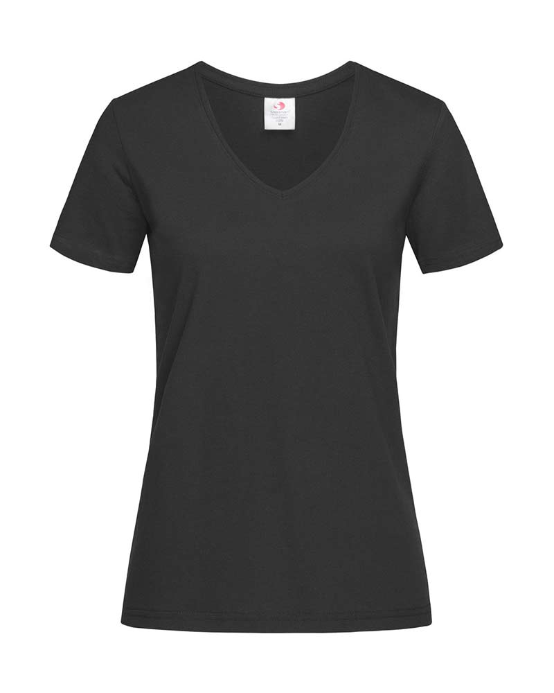 T-shirt Donna Classica collo V cotone Stedman ST2700 14 T-shirt-Donna-Classica-collo-V-cotone-Stedman-ST2700-nera