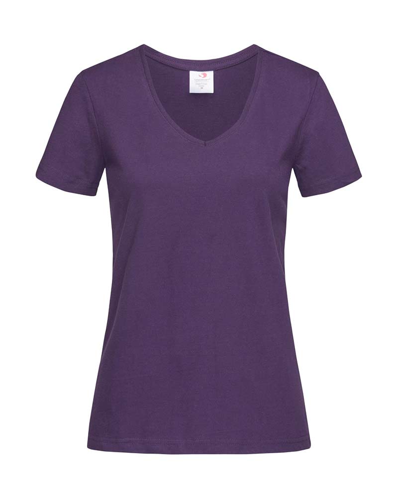 T-shirt Donna Classica collo V cotone Stedman ST2700 12 T-shirt-Donna-Classica-collo-V-cotone-Stedman-ST2700-porpora