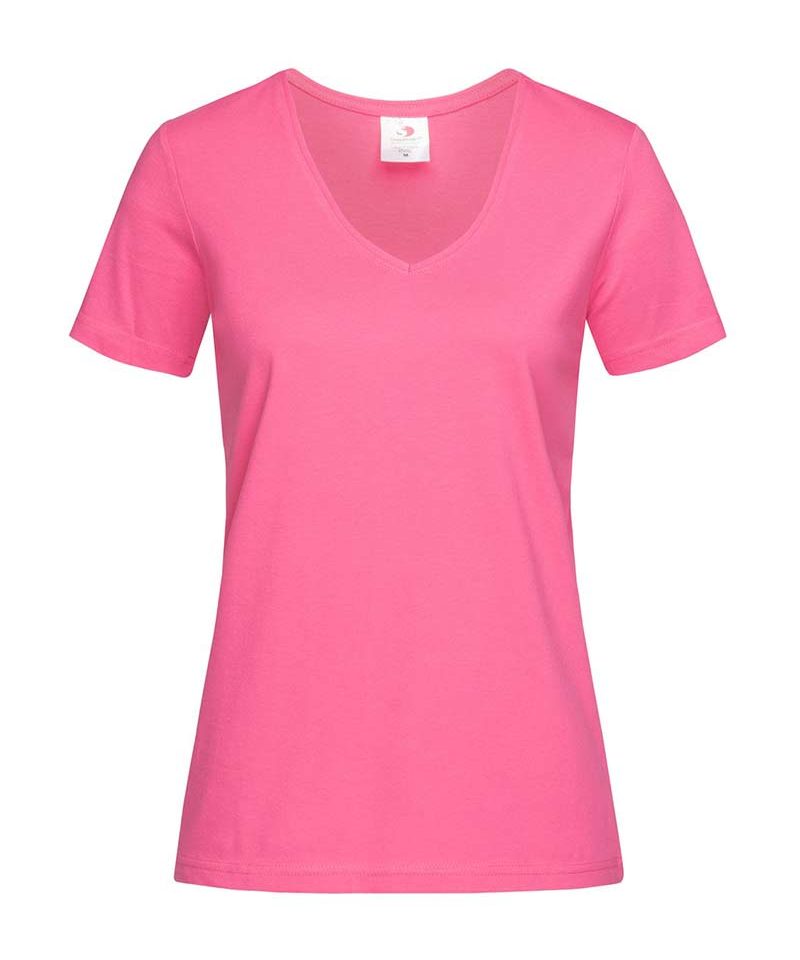 T-shirt Donna Classica collo V cotone Stedman ST2700 18 T-shirt-Donna-Classica-collo-V-cotone-Stedman-ST2700-rosa